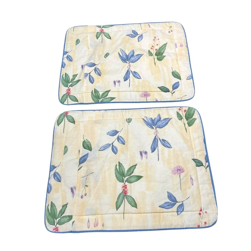 Croscill Botanica Gazebo Pillow Standard Sham Set Yellow Floral‎ Garden Print